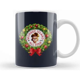 Baskı Dükkanı Christmas All Star Monkey Island Guybrush Threepwood Wreath Kupa Bardak