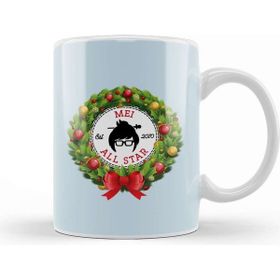 Baskı Dükkanı Christmas All Star Overwatch Mei Wreath Kupa Bardak