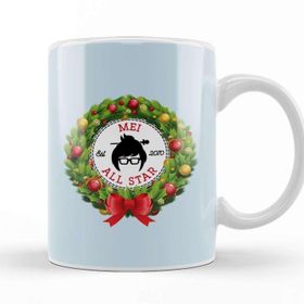 Baskı Dükkanı Christmas All Star Overwatch Mei Wreath Kupa Bardak