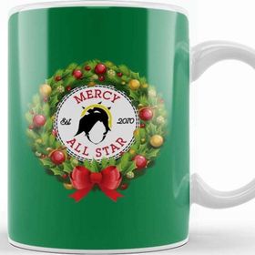 Baskı Dükkanı Christmas All Star Overwatch Mercy Wreath Kupa Bardak