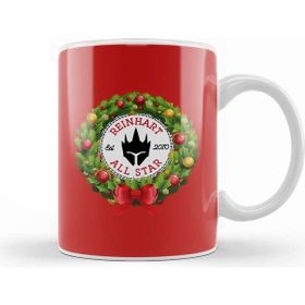 Baskı Dükkanı Christmas All Star Overwatch Reinhart Wreath Kupa Bardak
