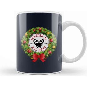 Baskı Dükkanı Christmas All Star Overwatch Soldier 76 Wreath Kupa Bardak