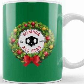 Baskı Dükkanı Christmas All Star Overwatch Sombra Wreath Kupa Bardak