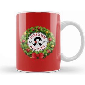 Baskı Dükkanı Christmas All Star Overwatch Torbjorn Wreath Kupa Bardak