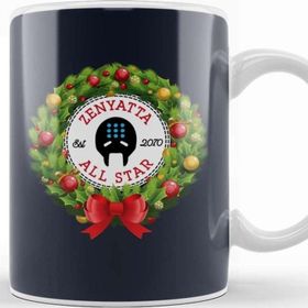 Baskı Dükkanı Christmas All Star Overwatch Zenyatta Wreath Kupa Bardak