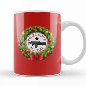 Baskı Dükkanı Christmas All Star Pulse Rifle Aliens Wreath Kupa Bardak