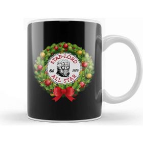 Baskı Dükkanı Christmas All Star Star Lord Guardians Of The Galaxy Wreath Kupa Bardak