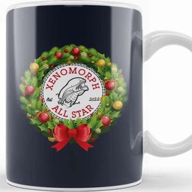 Baskı Dükkanı Christmas All Star Xenomorph Alien Wreath Kupa Bardak