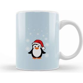 Baskı Dükkanı Christmas Penguin Cute Santa Hat Kupa Bardak