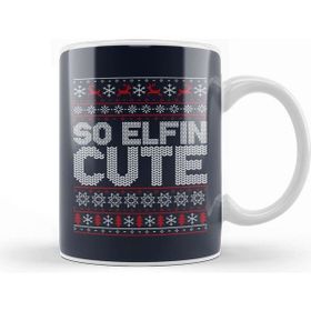 Baskı Dükkanı Christmas So Elfin Cute Knit Pattern Kupa Bardak