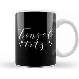 Baskı Dükkanı Christmas Tinsel Tits Slogan Kupa Bardak