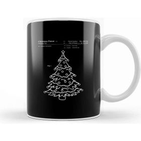 Baskı Dükkanı Christmas Tree Blueprint Kupa Bardak