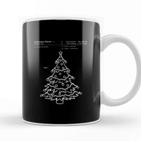 Baskı Dükkanı Christmas Tree Blueprint Kupa Bardak