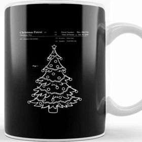 Baskı Dükkanı Christmas Tree Blueprint Kupa Bardak