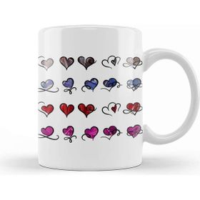 Baskı Dükkanı Chrome Hearts Holographic Metallic Hearts Pattern Kupa Bardak
