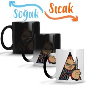 Baskı Dükkanı Chucky a Doll Work Orange Sihirli Porselen Kupa