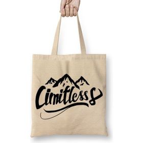 Baskı Dükkanı Cimitless Limitless Logo Preto Bez Çanta