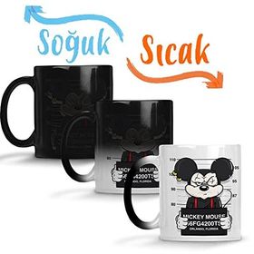 Baskı Dükkanı Çizgi Film Mickey Mouse Sihirli Porselen Kupa