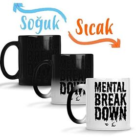 Baskı Dükkanı Cl Mental Breakdown Sihirli Porselen Kupa