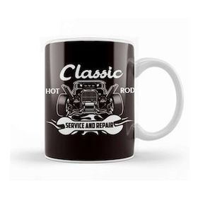 Baskı Dükkanı Classic Hot Rod American Old Cars Automobile Hotrod Garage Kupa