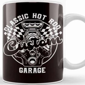 Baskı Dükkanı Classic Hot Rod Garage Old Retro American Automobile Hotrod Kupa