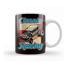 Baskı Dükkanı Classic Old Hot Rod Racing Automobile Automotive Muscle Car Kupa