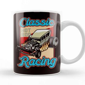 Baskı Dükkanı Classic Old Hot Rod Racing Automobile Automotive Muscle Car Kupa