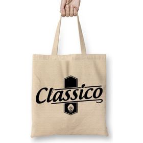 Baskı Dükkanı Classico -Branco Masculino E Feminino Bez Çanta