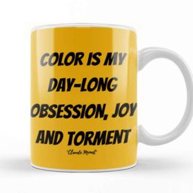 Baskı Dükkanı Claude Monet Quotes Gifts Vintage Retro Rainbow Style Kupa