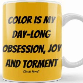 Baskı Dükkanı Claude Monet Quotes Gifts Vintage Retro Rainbow Style Kupa