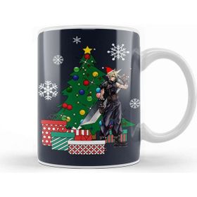 Baskı Dükkanı Cloud Strife Around the Christmas Tree Final Fantasy Kupa