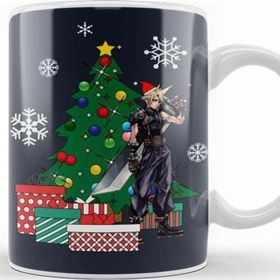 Baskı Dükkanı Cloud Strife Around the Christmas Tree Final Fantasy Kupa