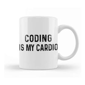 Baskı Dükkanı Coding Is My Cardio 01 Kupa