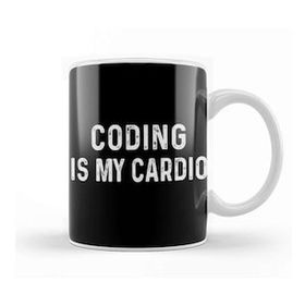 Baskı Dükkanı Coding is My Cardio Fitness Gym Workout Mens S 02 Kupa Bardak