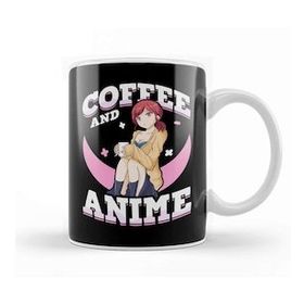 Baskı Dükkanı Coffee And Anime Cute Kawaii Girl Coffee Cup Porselen Kupa