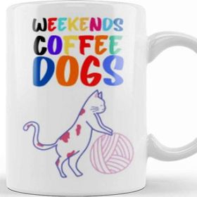 Baskı Dükkanı Coffee Cat Lover Funny Cat Lover Gifts For Men Kids Kupa