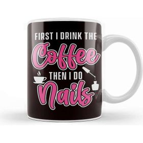 Baskı Dükkanı Coffee Nail Tech Manicurist Pedicurist Polish Gift Kupa1 Adet Beyaz