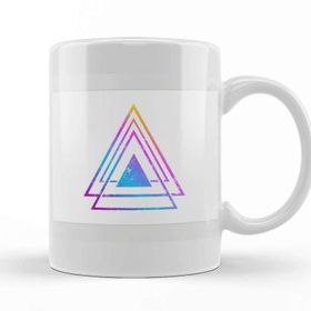 Baskı Dükkanı Colorful Abstract Triangle Illustration Kupa
