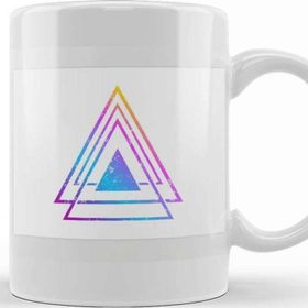 Baskı Dükkanı Colorful Abstract Triangle Illustration Kupa