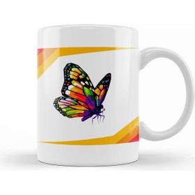 Baskı Dükkanı Colorful Butterflies In Pop Art Kupa