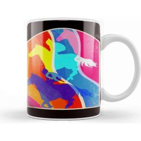 Baskı Dükkanı Colorful Equestrian Sport Horse Riding Horses Fan Horseshoe Kupa
