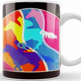 Baskı Dükkanı Colorful Equestrian Sport Horse Riding Horses Fan Horseshoe Kupa