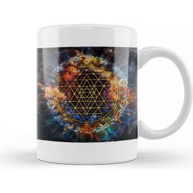 Baskı Dükkanı Colorful Sri Yantra Mandala Kupa