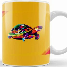Baskı Dükkanı Colorful Turtles In Pop Art Design Kupa
