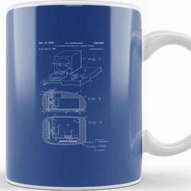 Baskı Dükkanı Computer Monitor Patent Blueprint D C Engelbart Kupa Bardak