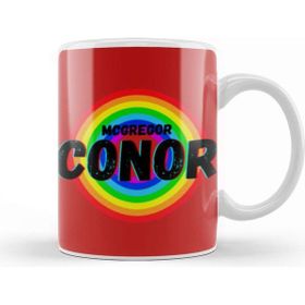 Baskı Dükkanı Conor Mcgregor Vintage Retro Rainbow Style Warriors Design Wrestlers Gift Kupa Bardak