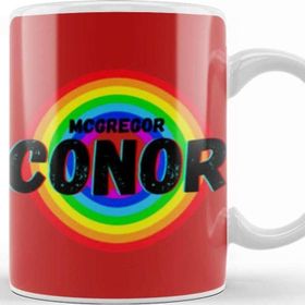 Baskı Dükkanı Conor Mcgregor Vintage Retro Rainbow Style Warriors Design Wrestlers Gift Kupa Bardak