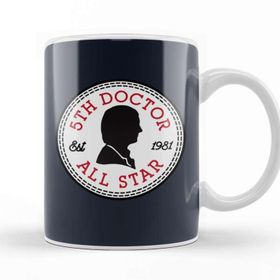 Baskı Dükkanı Converse All Star Fifth Doctor Who Kupa Bardak
