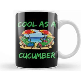 Baskı Dükkanı Cool As A Cucumber Beach Vacation Relaxation Kupa Bardak