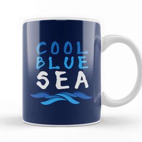 Baskı Dükkanı Cool Blue Sea Slogan Kupa Bardak